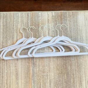 White velvety Clothes Hangers